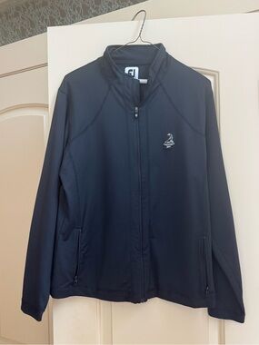 FootJoy Black and White Golf Jacket with FJ Logo